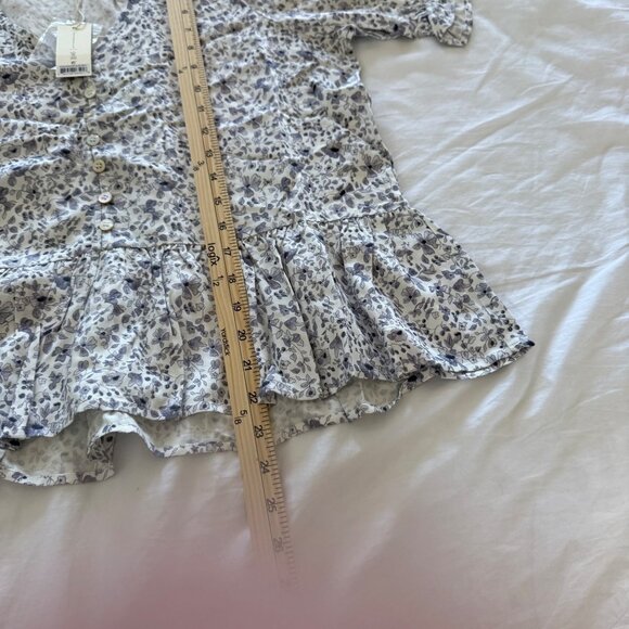 Rylee + Cru Floral Maddy Button Front Hi Lo Blouse Shirt Top Womens sz Large NEW - Picture 7 of 7